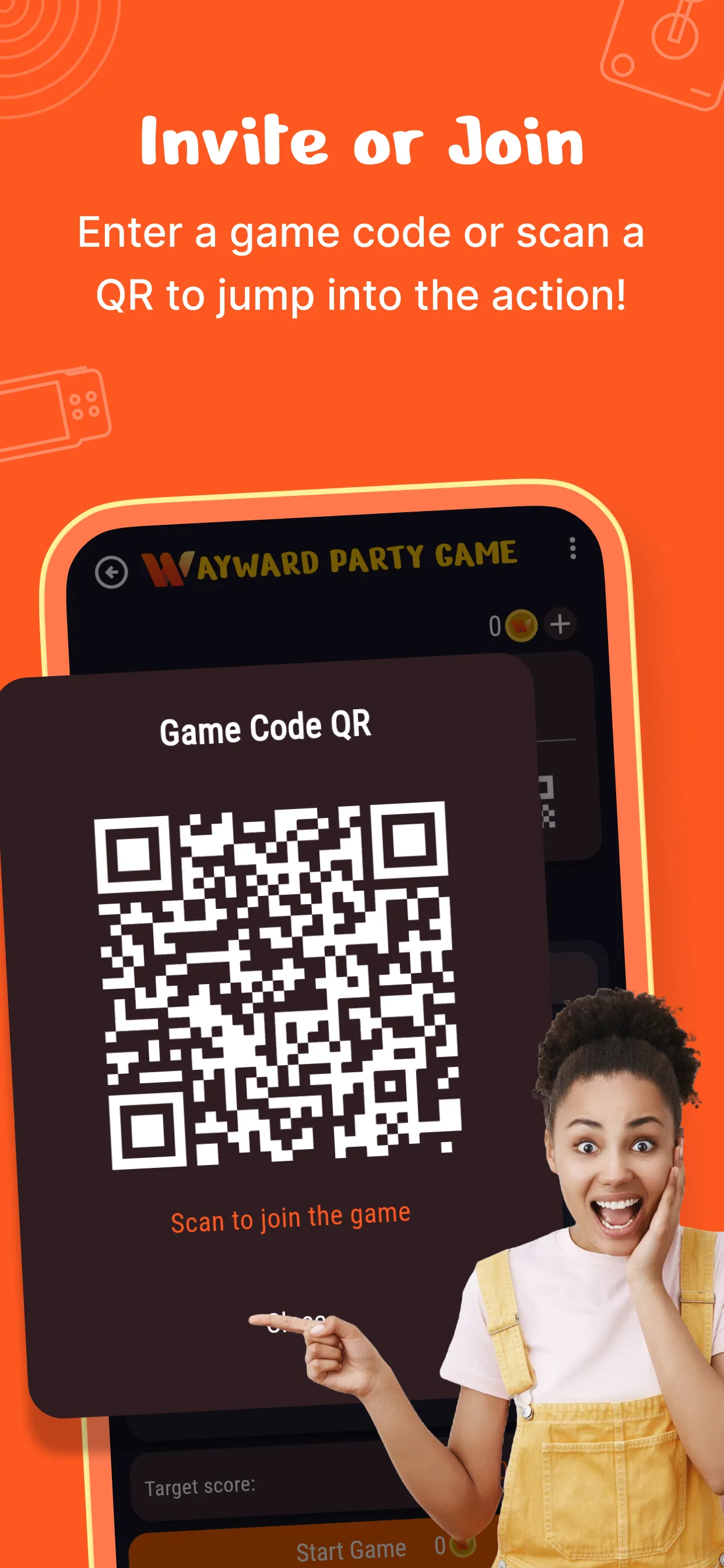 Invite or join with a QR code